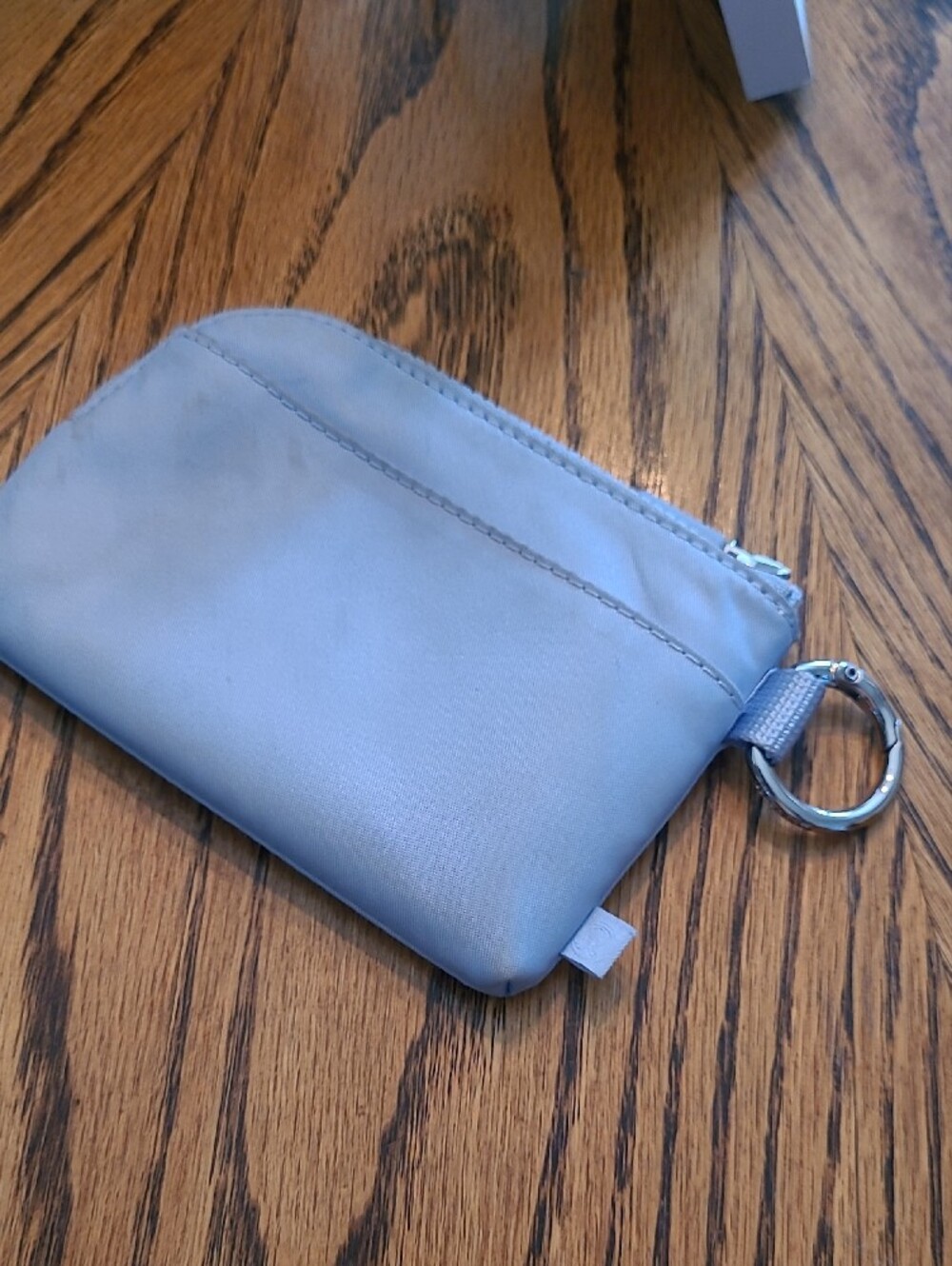 lululemon athletica Light Gray Zip Key Pouch with Ring - Picture 2 of 8